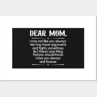 Dear mom Posters and Art